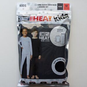 NWT 32 Degrees Heat Kid's Black Thermal / Base Layer Set,  size M (8/10)